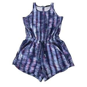 Athleta Girl On the Go Romper Girls M 8 10 Shoreline Enchanted Blue Purple